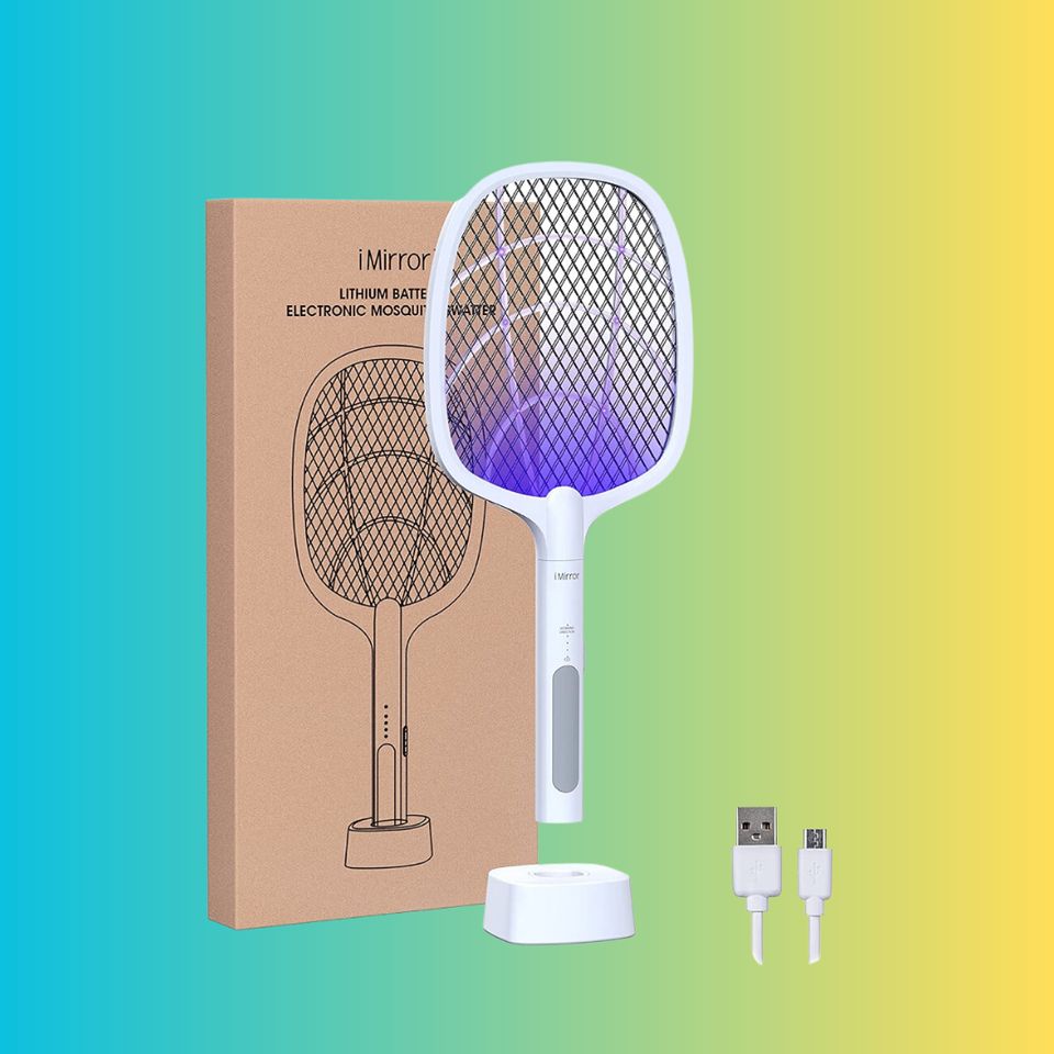 A USB-rechargeable fly swatter