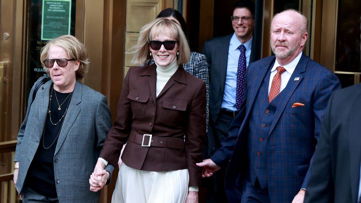 E. Jean Carroll is seen after a jury concluded that former President Donald Trump is liable for sexually abusing and defaming her.