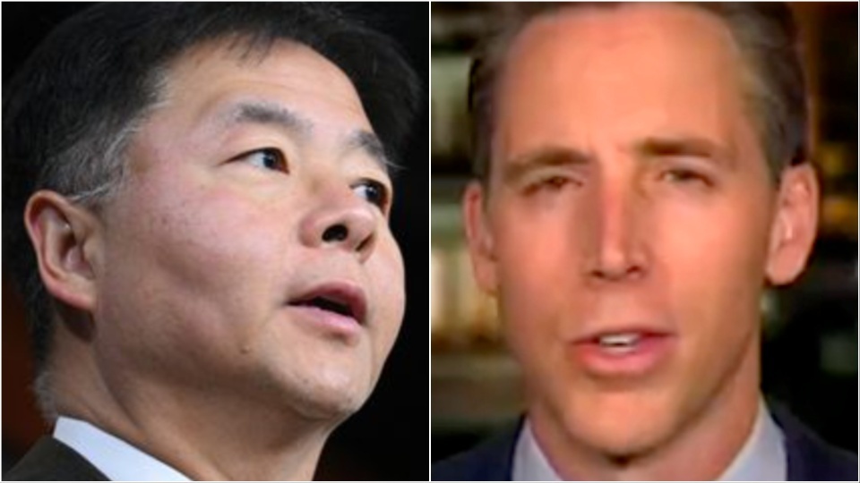 Dem Rep. Ted Lieu Fact-Checks Josh Hawley's Trump Indictment B.S. On ...