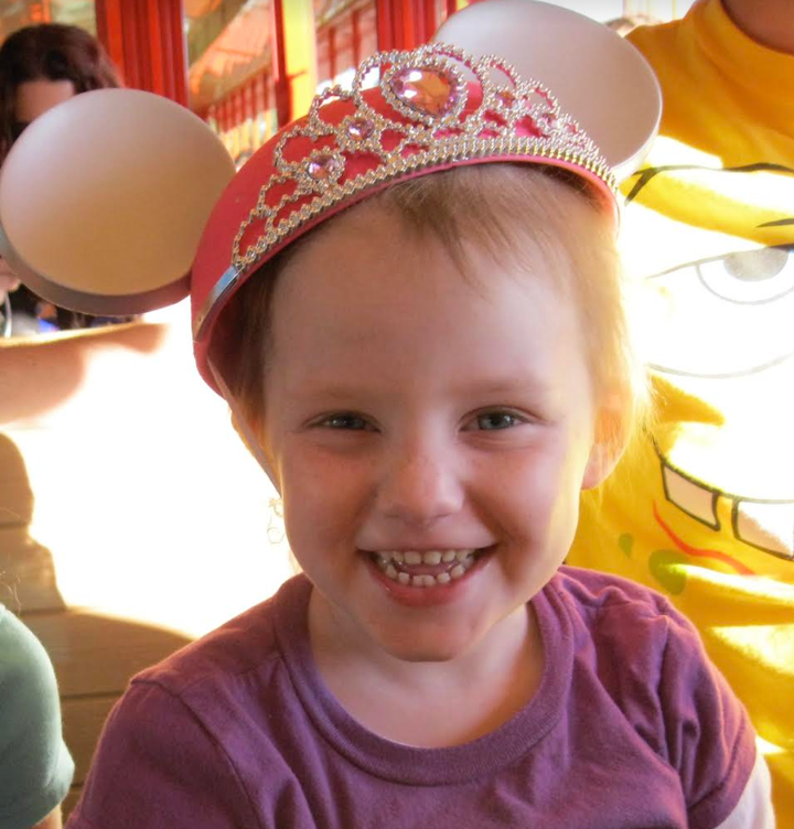 The author and Emily at Disney World in 2010 for her Make-A-Wish vacation