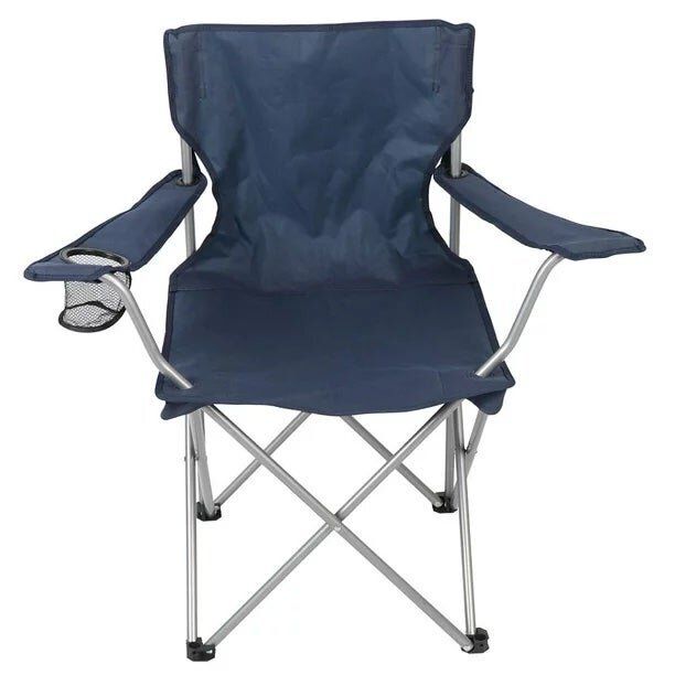 Basic quad folding chair with cup holder 