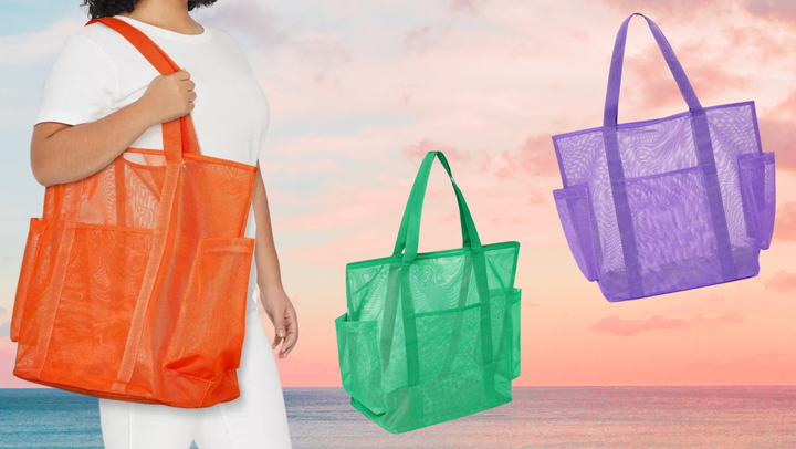 Mesh beach best sale bag
