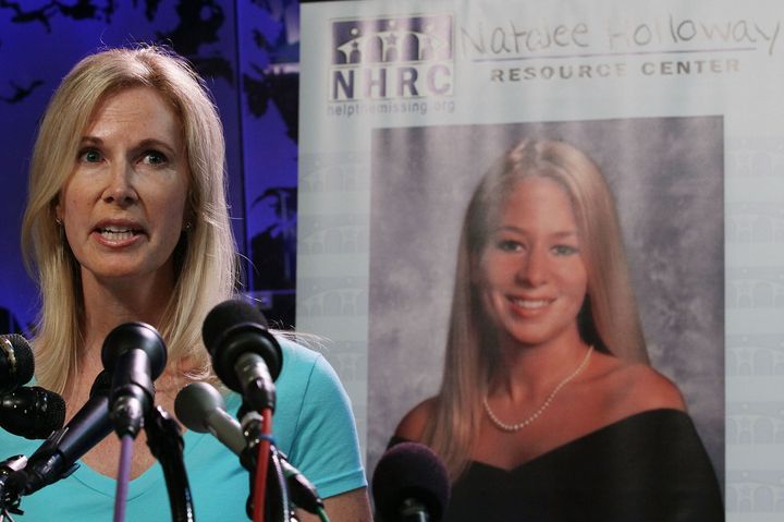 Beth Holloway, Natalee Holloway's mother, participates in the launch of the Natalee Holloway Resource Center on June 8, 2010, in Washington, D.C. The nonprofit resource center was founded by Holloway and the National Museum of Crime & Punishment to assist families of missing persons. 