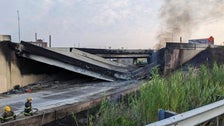 Interstate 95 Overpass Collapses In Philadelphia After Vehicle Fire