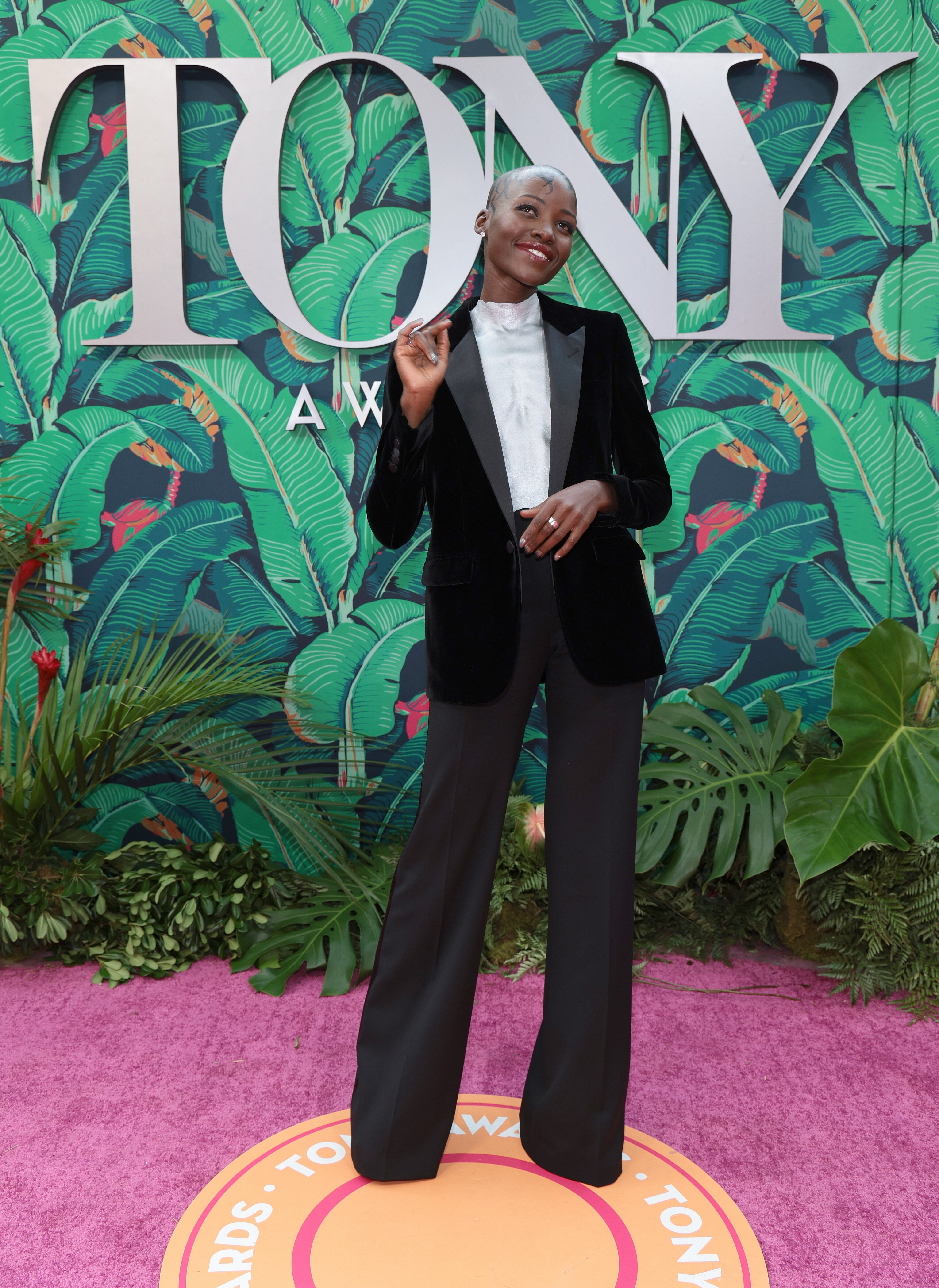 Lupita Nyong O Wears Silver Breastplate At 2023 Tony Awards HuffPost   648684942200005a000235e9 