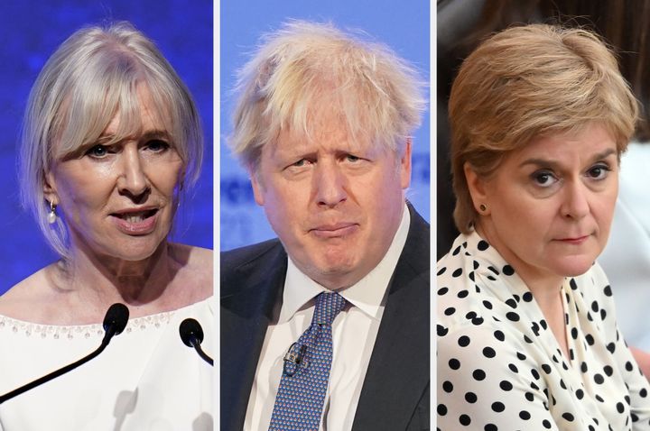 Ndine Dorries, Boris Johnson and Nicola Sturgeon have all been in the headlines.