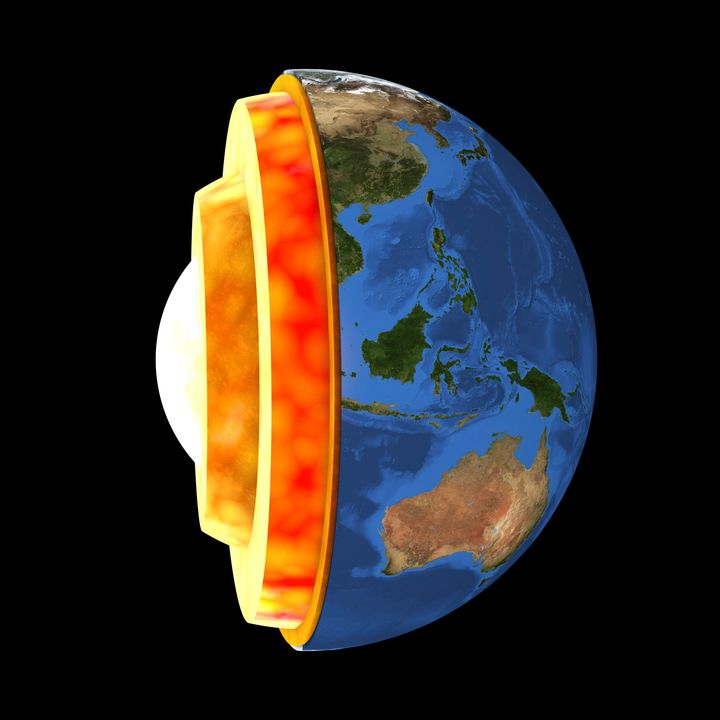 There are two unidentified "blobs" underneath the Earth's surface