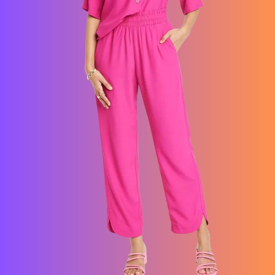 nsendm Female Pants Adult Casual Pants Women Petite Women's Casual Pants  Classical Dance Trousers Wide Legged Straight Women Pants for Work(Hot  Pink, XL) 
