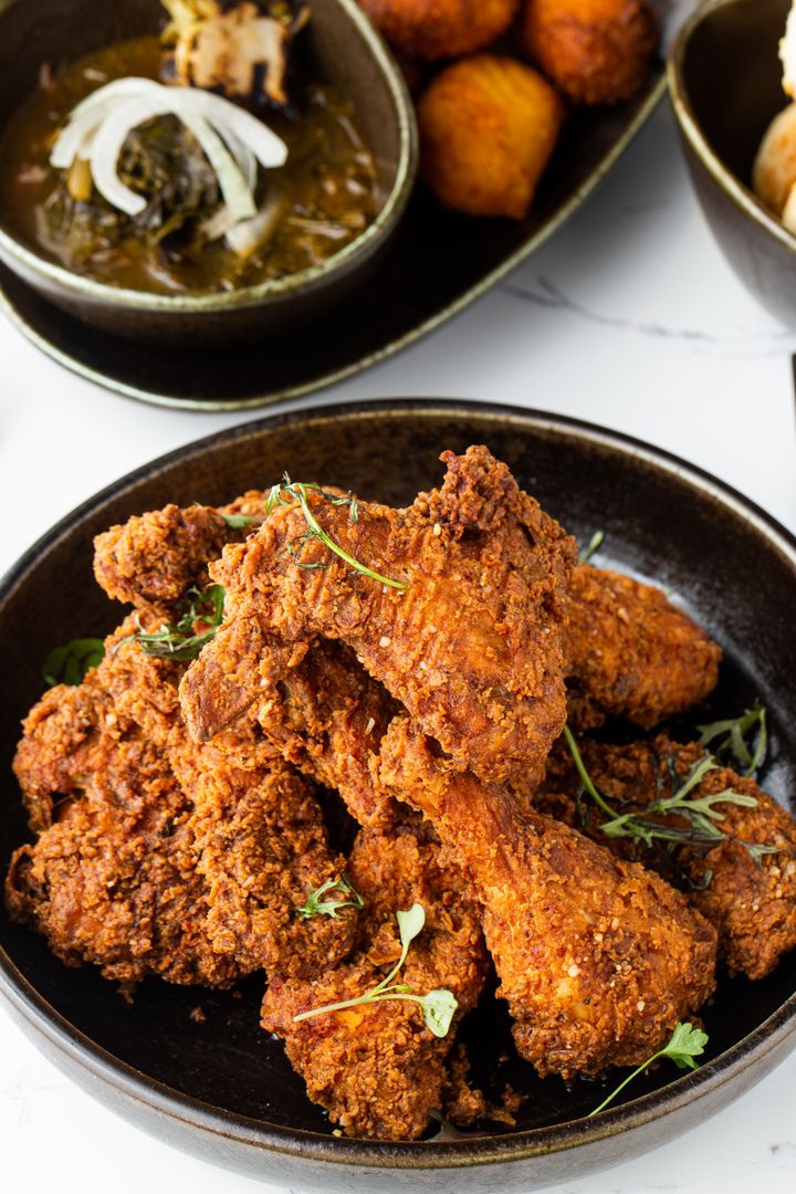 Fried chicken from Tiffany Derry's Roots Southern Table restaurant.