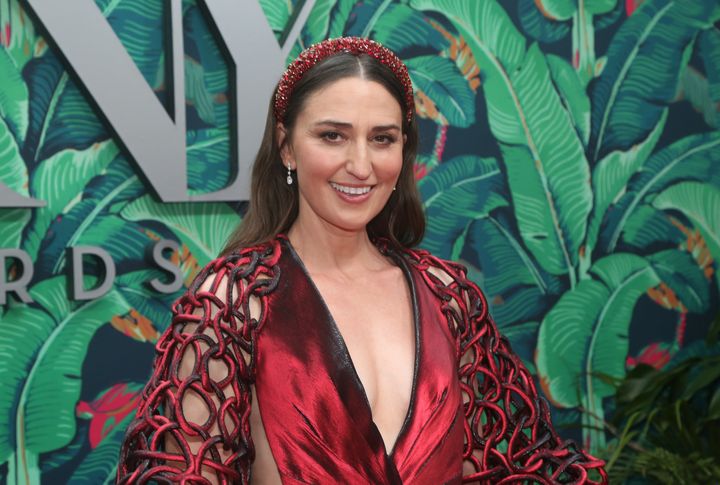 Sara Bareilles chose a gown by Georges Chakra for the 2023 Tony Awards.