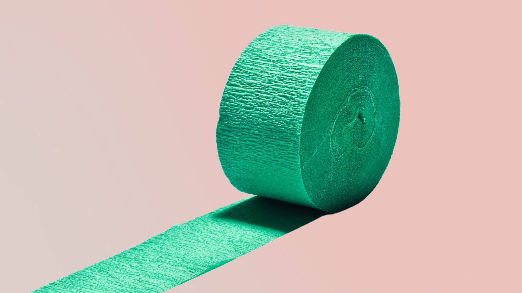 Light Green Crepe Paper Streamers 81' Long