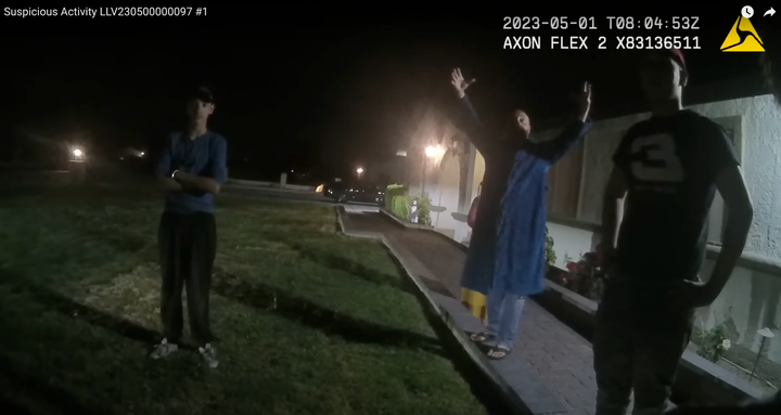 Video Shows Police Investigating 911 Call About UFO, 'Not Human' Creatures 2 Police body camera footage captured officers investigating the curious sighting just after midnight on May 1.