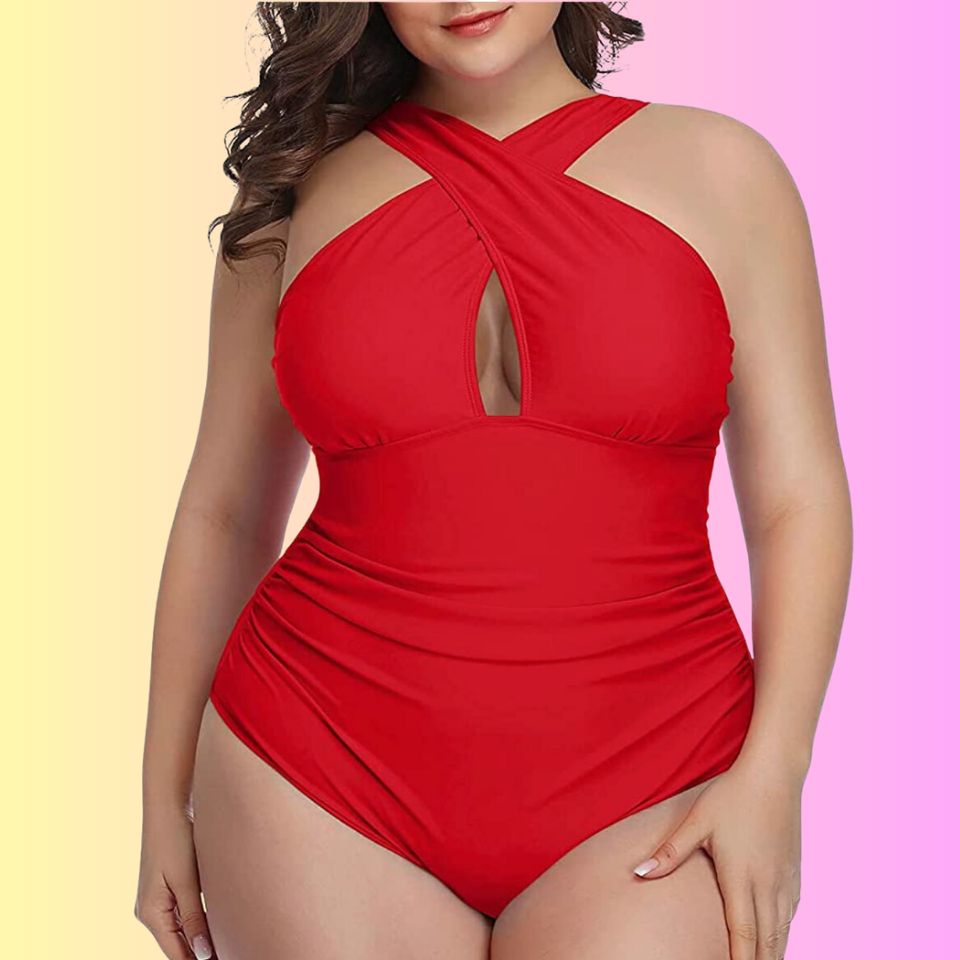 Sexy One-piece Large Big Cup Swimwear Push Up Women Plus Size