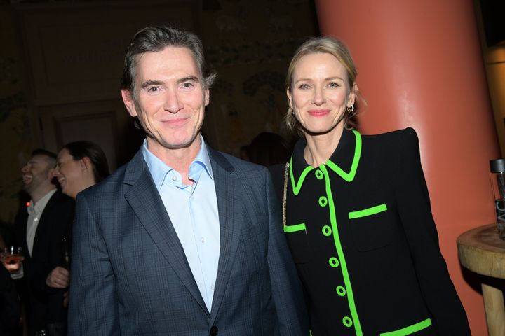 Billy Crudup and Naomi Watts at the premiere of "Hello Tomorrow" held at The Whitby Hotel on February 15, 2023, in New York City. 