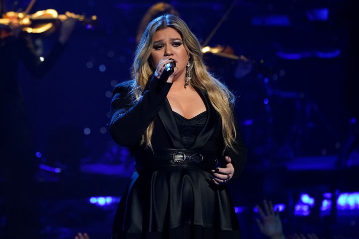 Kelly Clarkson at the iHeartRadio Music Awards on March 27 at the Dolby Theatre in Los Angeles.