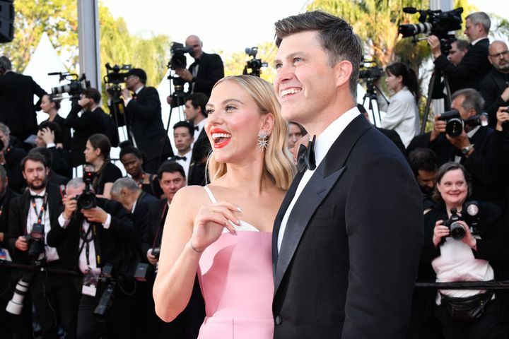 Scarlett Johansson and Colin Jost in Cannes last month