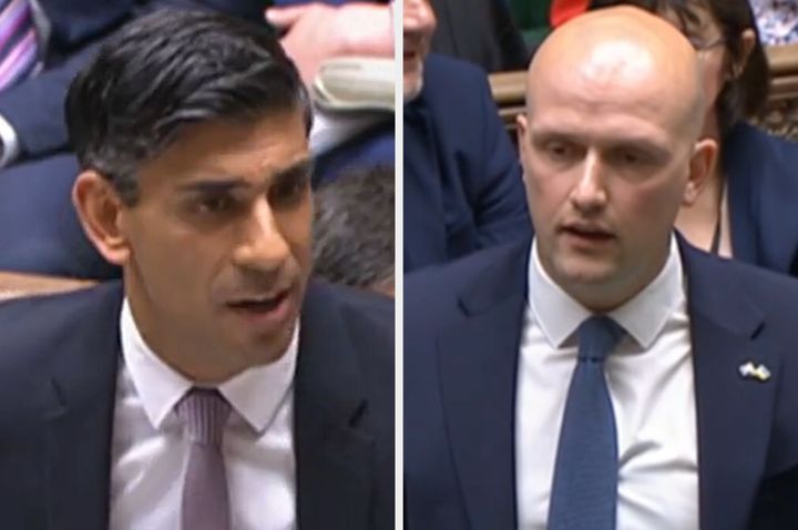 Rishi Sunak clashed with Stephen Flynn at PMQs