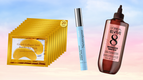 Gold eye gels, makeup eraser stick and L'Oréal’s Wonder Water