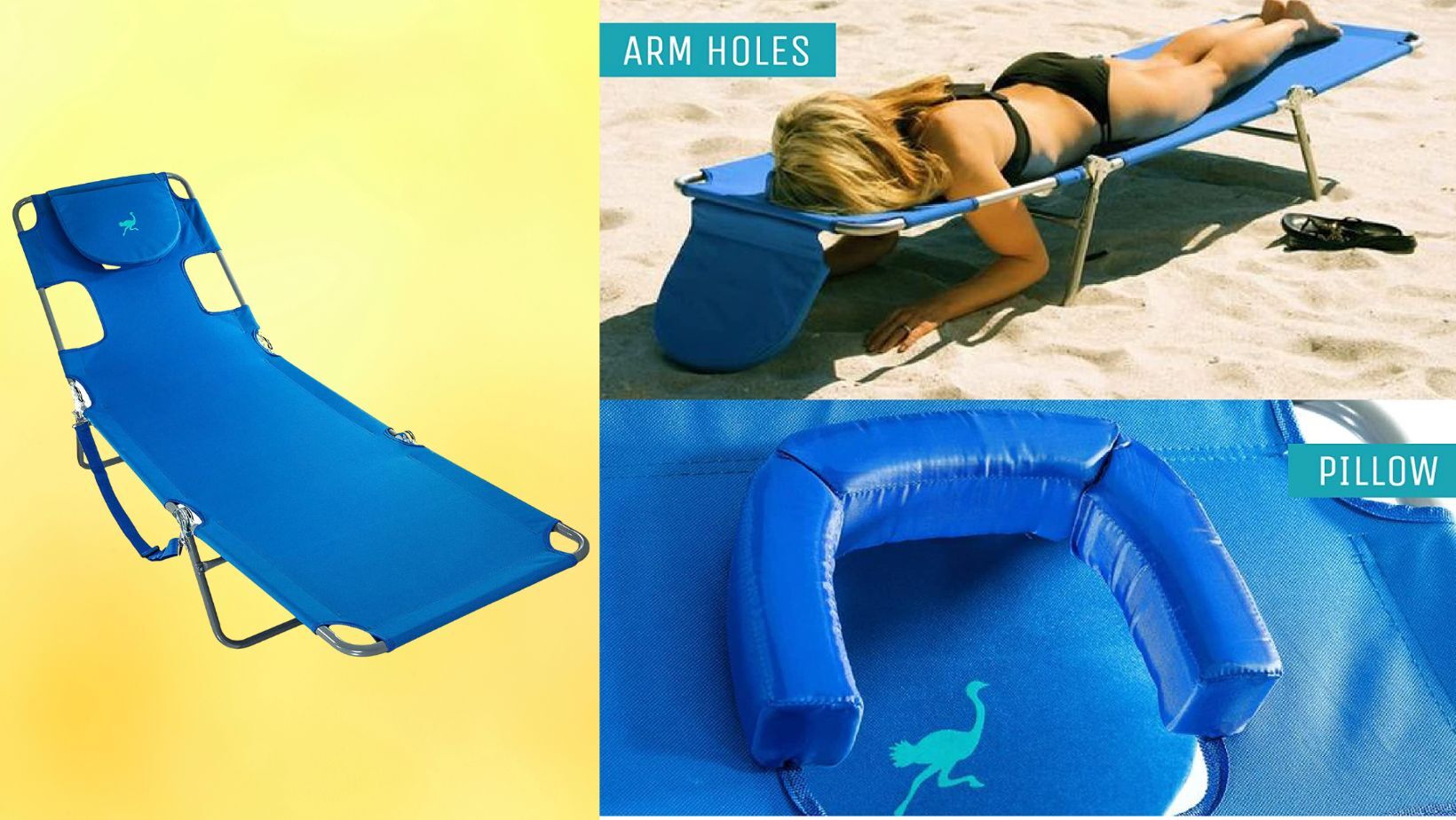 Beach chair discount with face hole