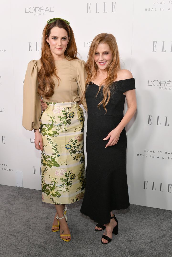 Keough and Lisa Marie Presley at an Elle event in 2017.