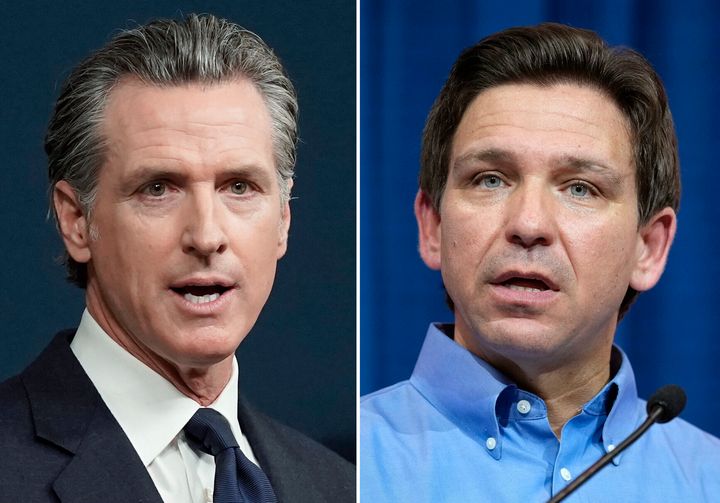 Ron DeSantis Jeers At Gavin Newsom ‘Stop P***yfooting Around