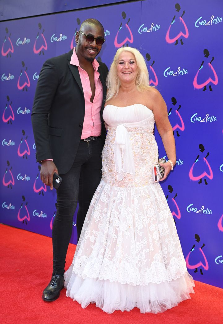 Ben Ofoedu and Vanessa Feltz at the launch of Cinderella in 2021