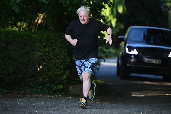 <strong>Boris Johnson on his morning run this week.</strong>