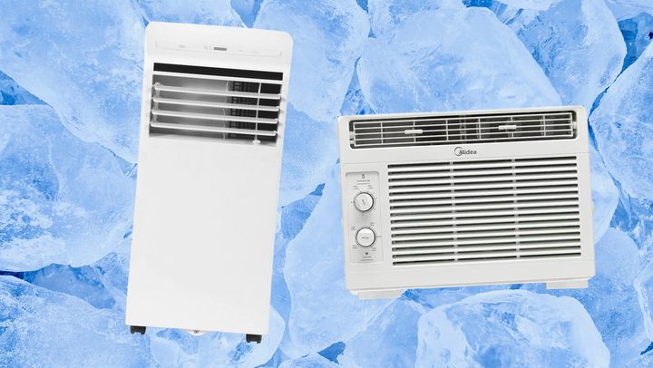 Portable and window AC units from Midea, available at Walmart