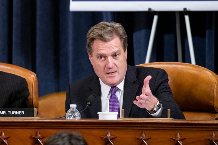 Rep. Michael Turner (R-Ohio) questions Gordon Sondland, U.S. ambassador to the European Union, during a House Intelligence Committee impeachment inquiry hearing on Capitol Hill in Washington on Nov. 20, 2019.