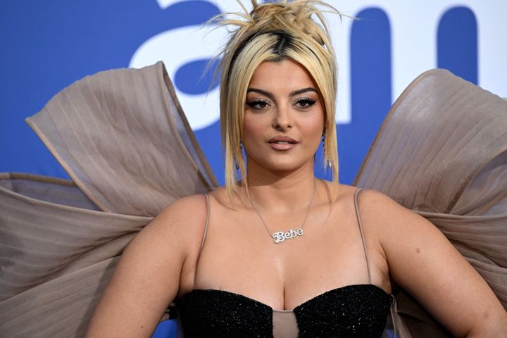 Bebe Rexha arrives at an AIDS benefit in France during the 2023 Cannes Film Festival.