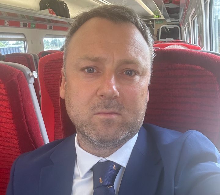 Brendan Clarke-Smith posted a moody picture of himself sitting on a train