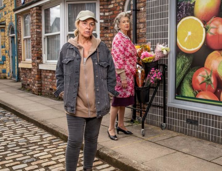 Claire Sweeney and Dame Maureen Lipman as Cassie and Evelyn in Coronation Street