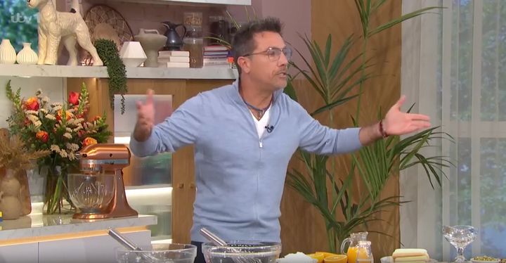 Gino D'Acampo in the This Morning kitchen