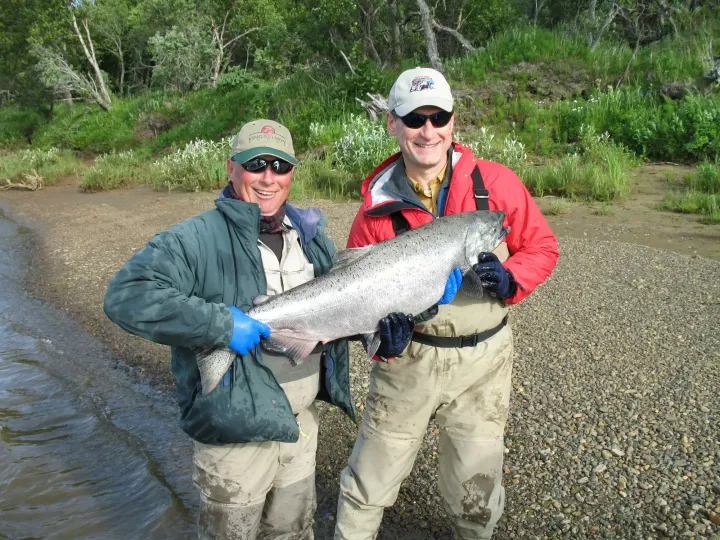 Alito in Alaska with a fishing guide. He stayed at the King Salmon Lodge, a luxury fishing resort that drew celebrities, wealthy businessmen and sports stars. Credit:Photo obtained by ProPublica