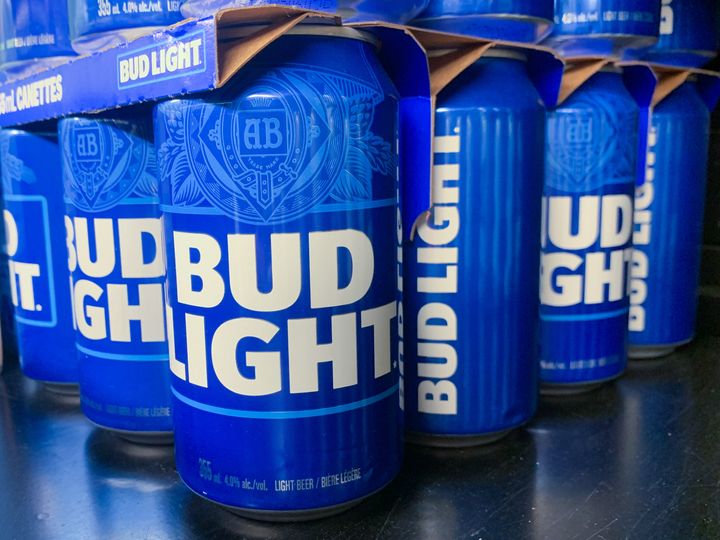Bud Light cans in a store in Montreal on June 16. 