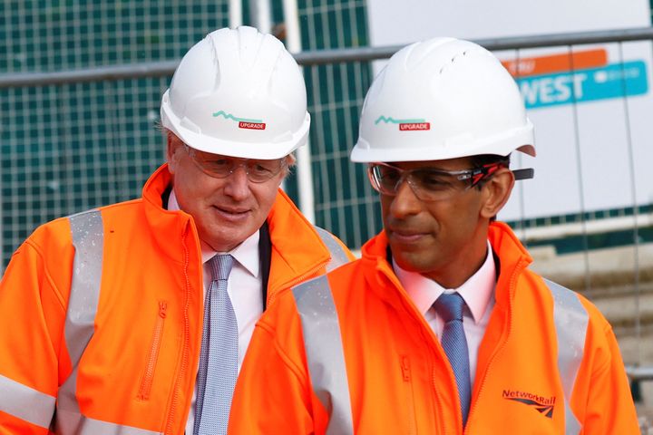  Boris Johnson and Rishi Sunak before he resigned as chancellor.