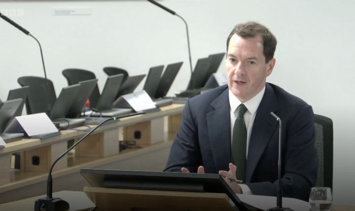 George Osborne speaking to the Covid Inquiry