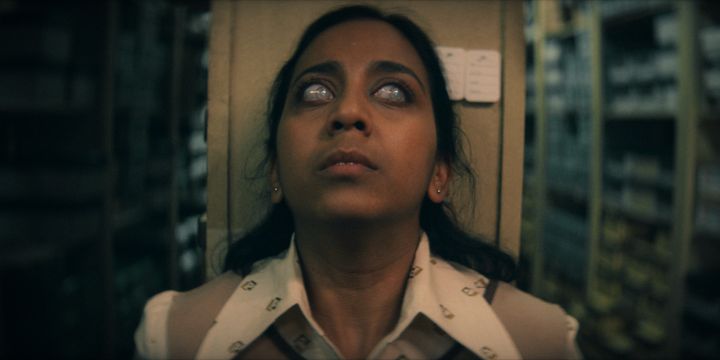 A salesperson named Nida (Anjana Vasan) gets caught up in the devil's work in a too-on-the-nose episode of "Black Mirror."
