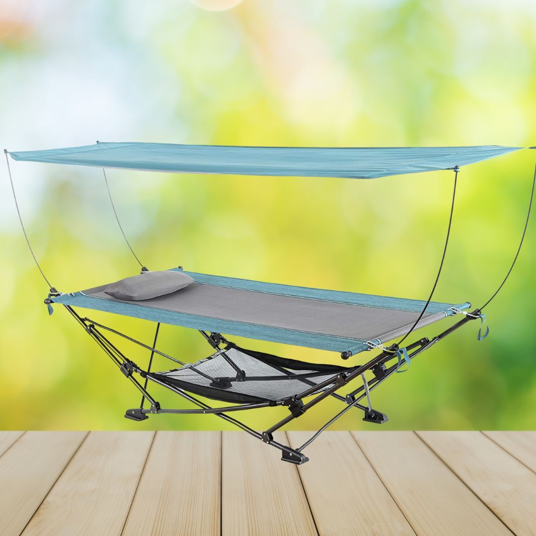 Folding hammock hotsell with canopy