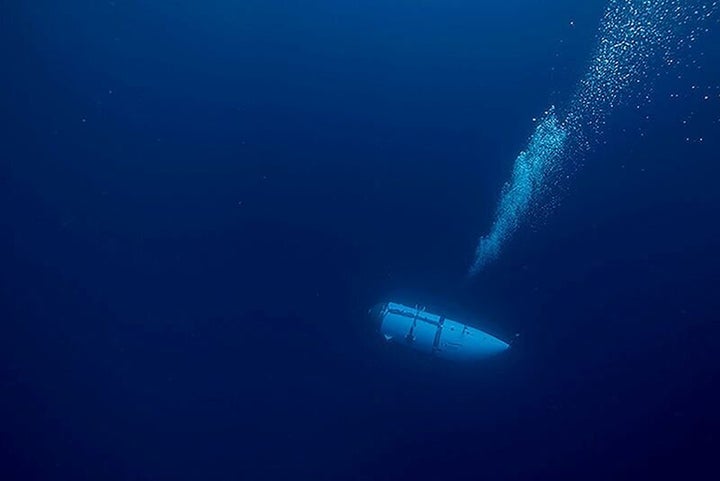 The Titan submersible, operated by OceanGate Expeditions to explore the wreckage of the Titanic off the coast of Newfoundland, in an undated photograph.