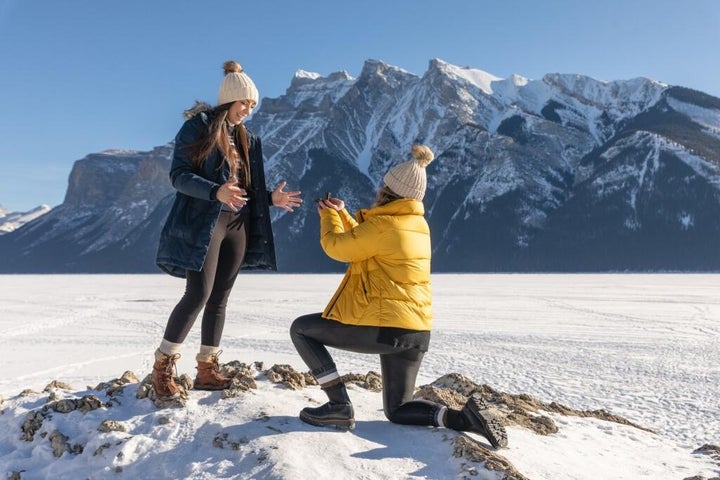 Brandy Escamilla proposes to Josilyn Ruiz in Canada in January 2022.