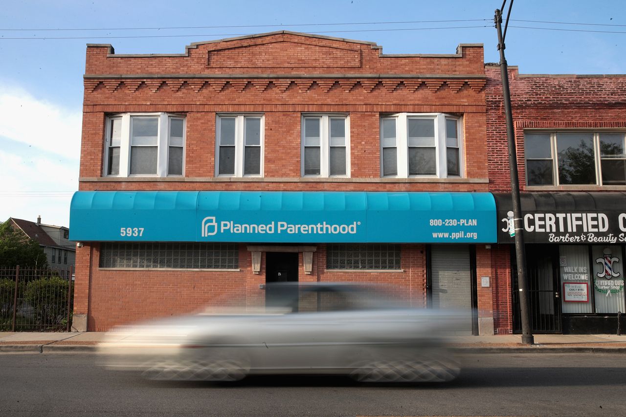A Planned Parenthood clinic in Illinois, which has been inundated with out-of-state patients following Roe's downfall.