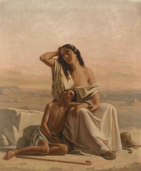 Η Αγάρ και ο Ισμαήλ μετά το διωγμό τους στην έρημο του Luigi Alois Gillarduzzi (1822–1856)