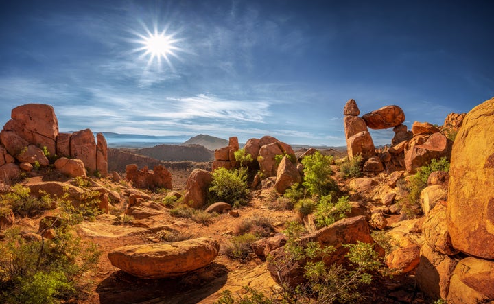 Stunning geologic rock feature in Big Bend National Park.