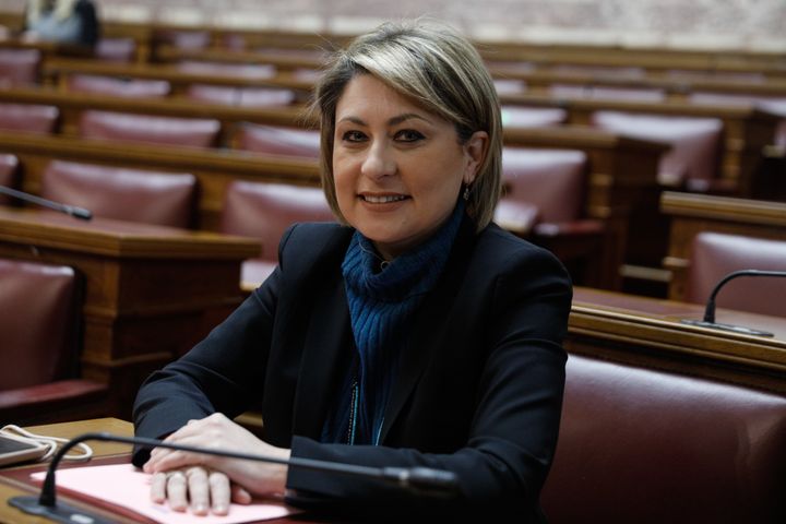 Η Χριστίνα Αλεξοπούλου, υφυπουργός στο Υπουργείο Υποδομών και Μεταφορών.