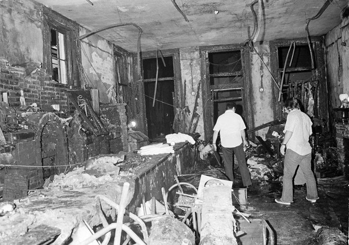 In this June 25, 1973, photo, the inside of the UpStairs bar is seen following a flash fire.