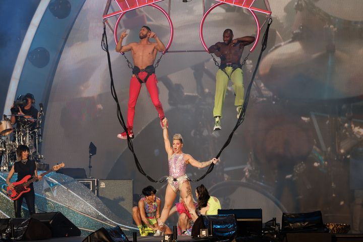 Pink is known for her acrobatic routines when performing live