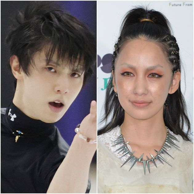 羽生結弦さん（左）／中島美嘉さん