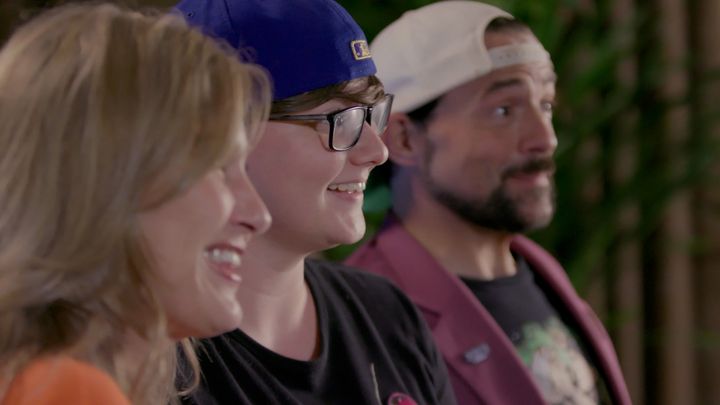 From Left: Joey Lauren Adams, Sav Rodgers and Kevin Smith in the documentary Chasing Chasing Amy.