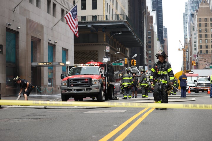 Tiffany's flagship store in Manhattan was ablaze after an electrical fire,  authorities say